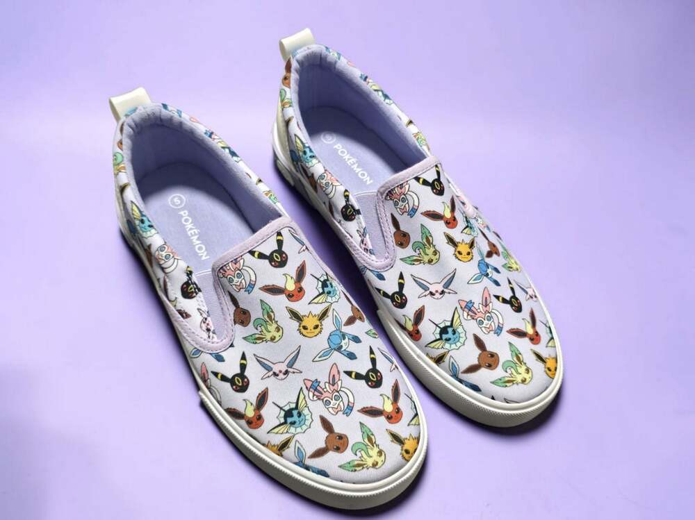 Pokemon Eevee Evolutions Ground Up Slip-On Canvas Sneakers